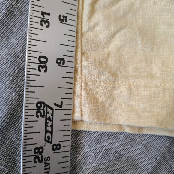 VINTAGE Hunt Club Shorts Women's Size 16 Pastel Linen Cotton Pleated Bermudas - Picture 4 of 10